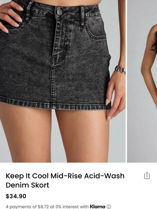 Windsor Denim Halter Top & Mini Skort Set - Picture 5 of 5